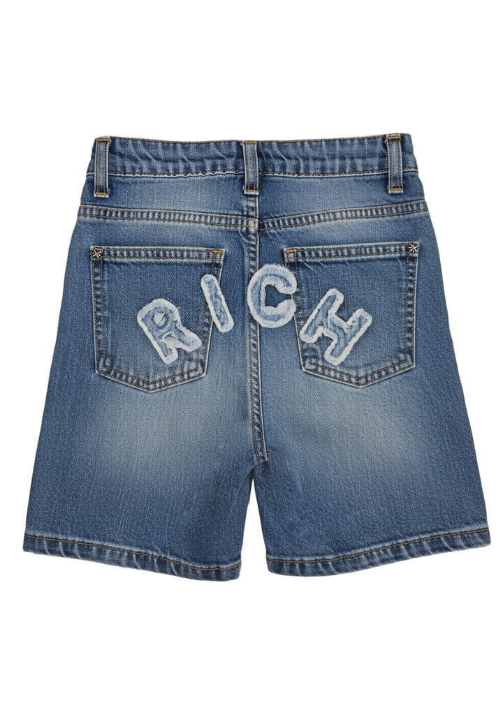 Boy's blue denim Bermuda shorts