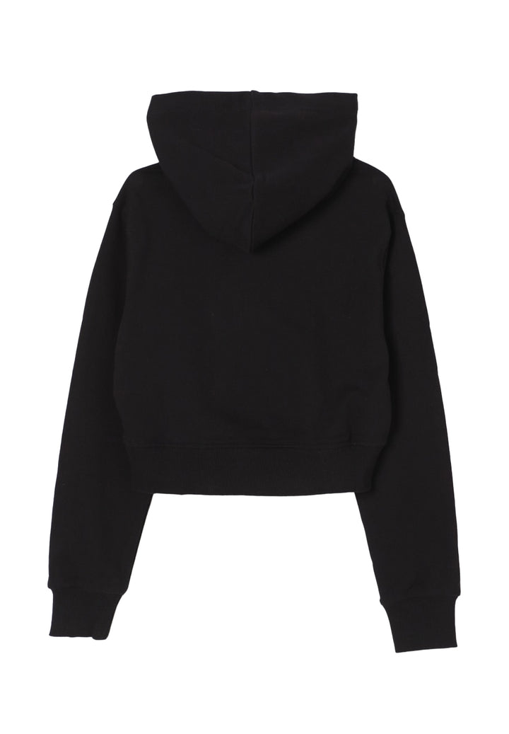 Black cropped hoodie for girls
