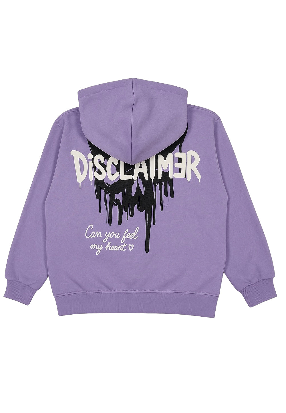 Sudadera lila con cremallera para niña