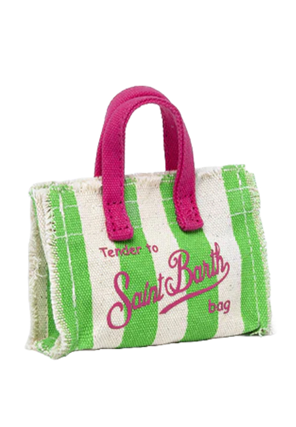 Green and fuchsia keychain for a girl