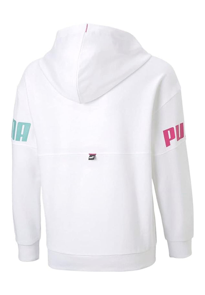 Sweat à capuche blanc pour fille