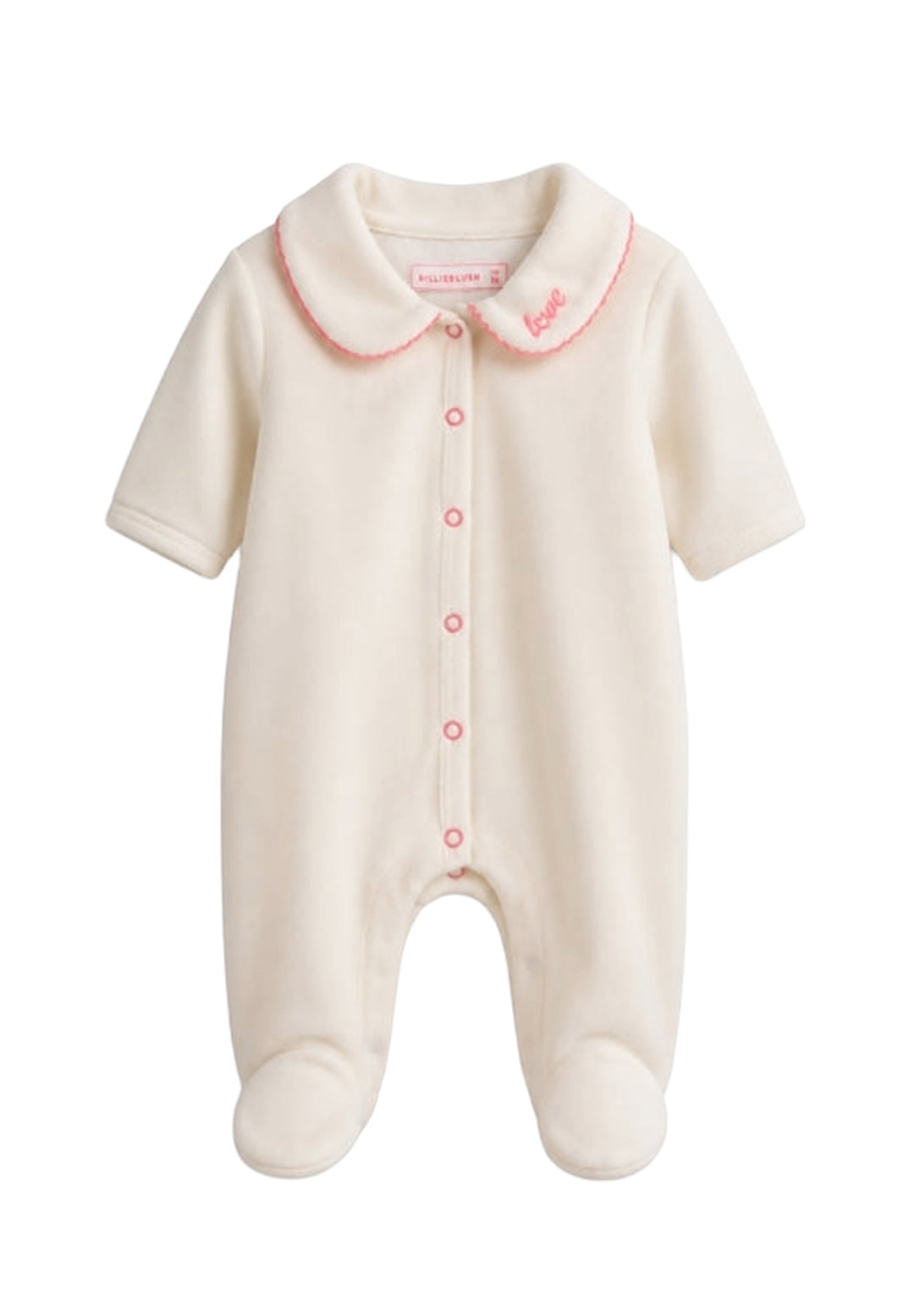 Cream-colored baby girl onesie