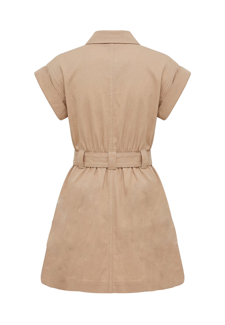 Beige dress for a little girl