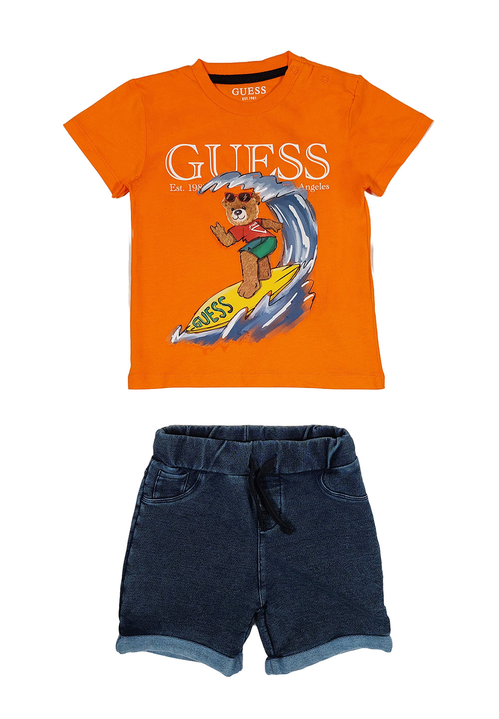 Orange and blue outfit for baby boy