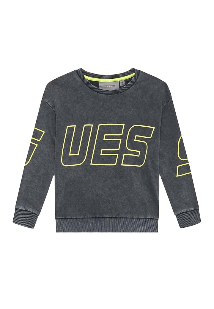 Sweat-shirt ras du cou gris pour enfant