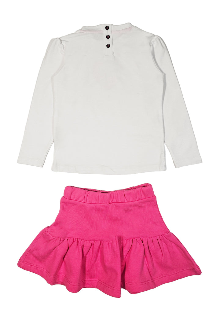 Weiß-rosa Outfit für Mädchen
