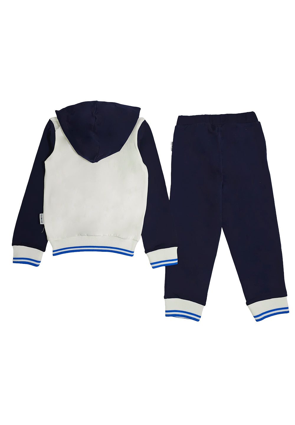 Weiß-blaues Sweatshirt-Set für Neugeborene