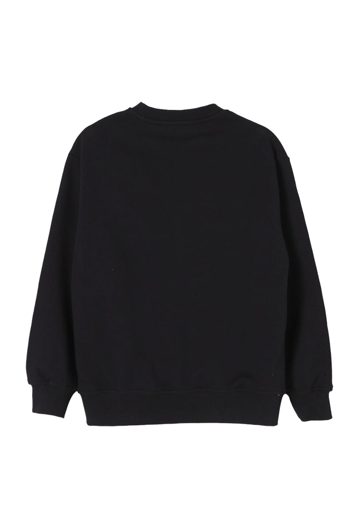 Black crew neck sweatshirt for boys