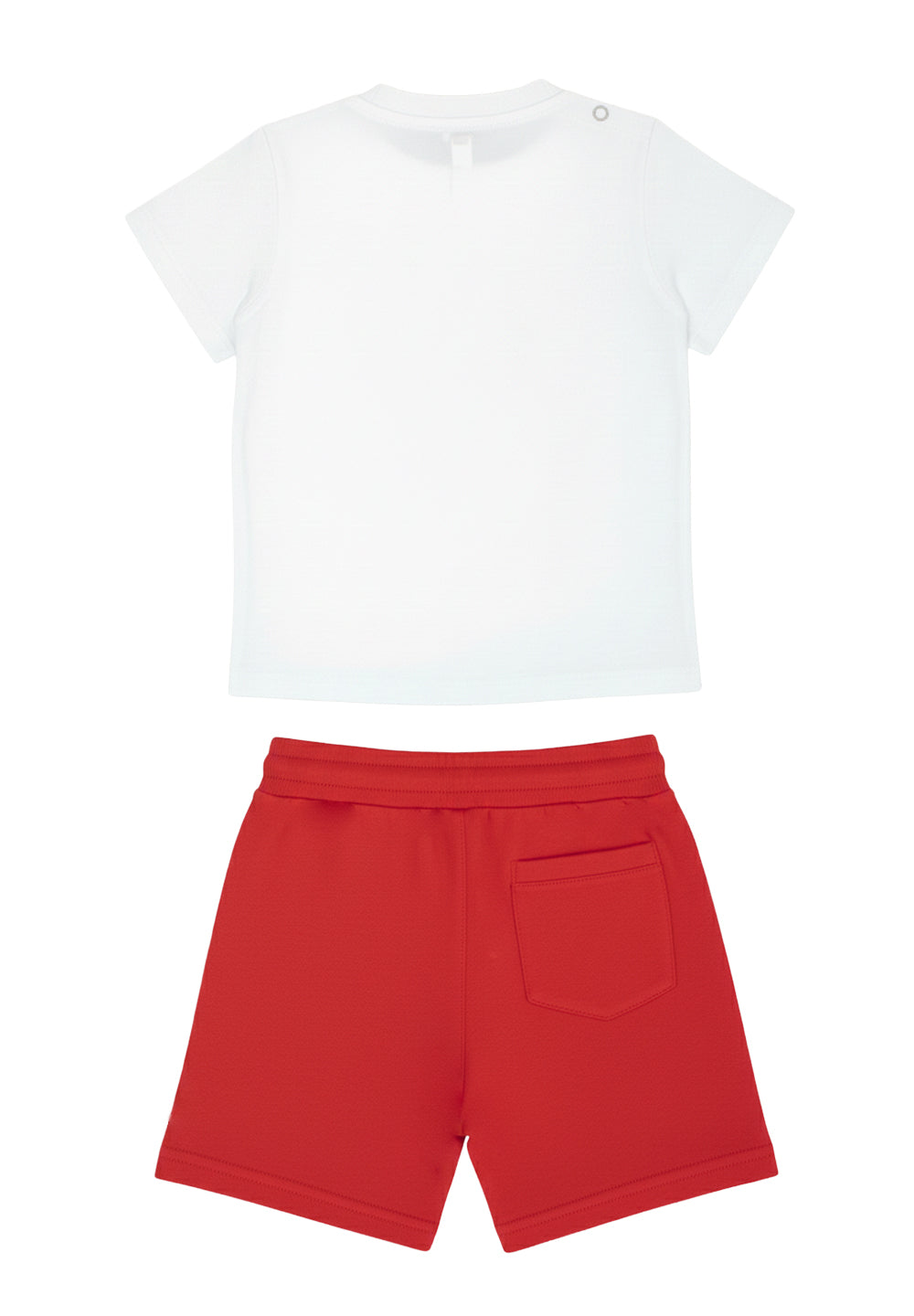 White and red outfit for a baby