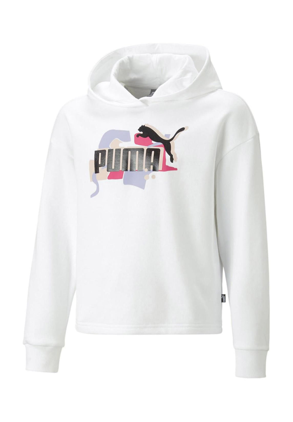 Sudadera con capucha blanca para niña
