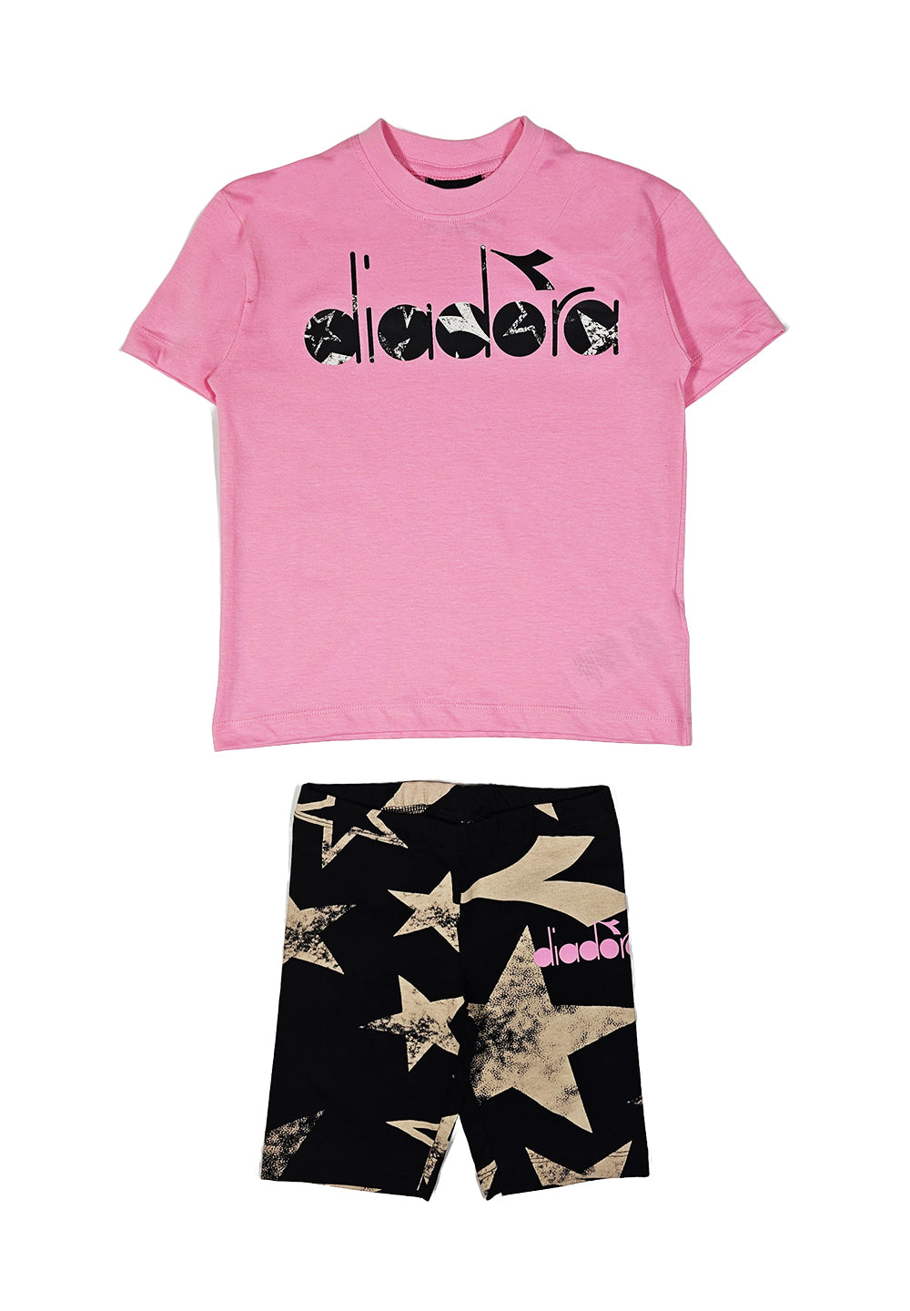 Conjunto rosa y negro para niña