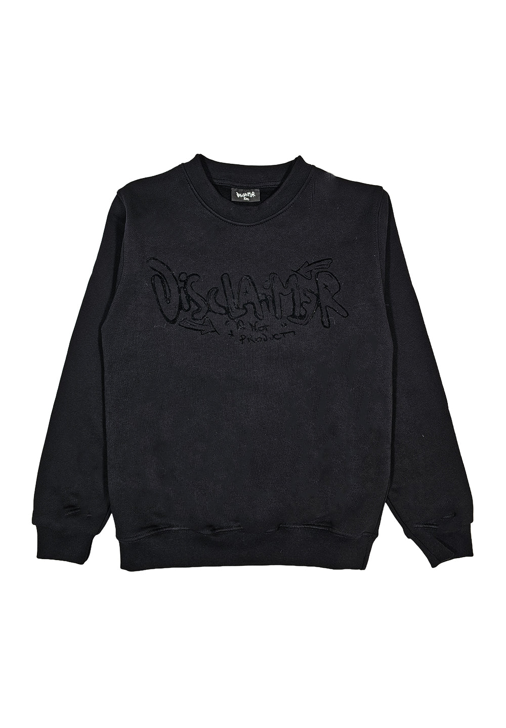 Sudadera de cuello redondo negra para niño