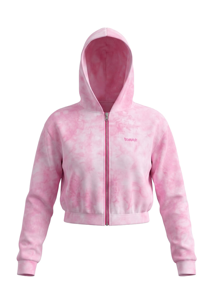 Rosa Sweatshirt mit Reißverschluss für Mädchen