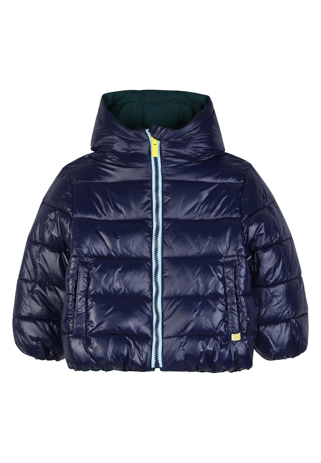 Reversible green and blue jacket for boys