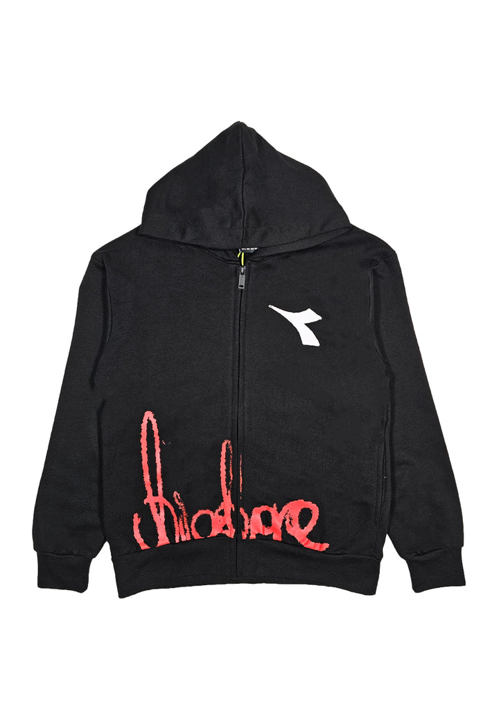 Felpa zip nera per bambino - Primamoda kids