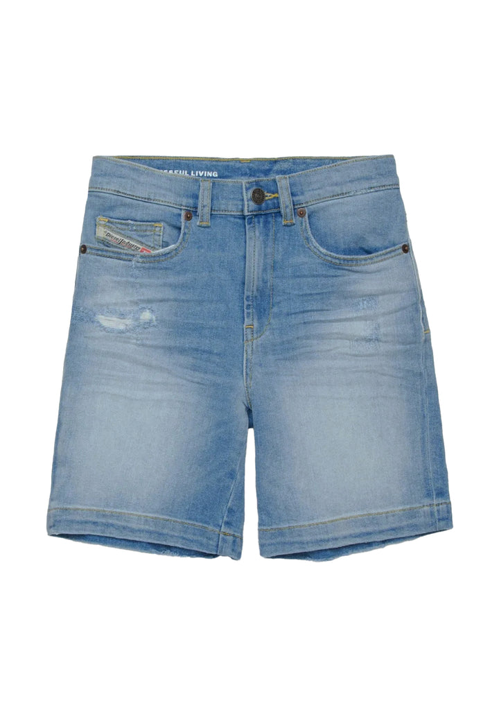 Blue denim Bermuda shorts for boys