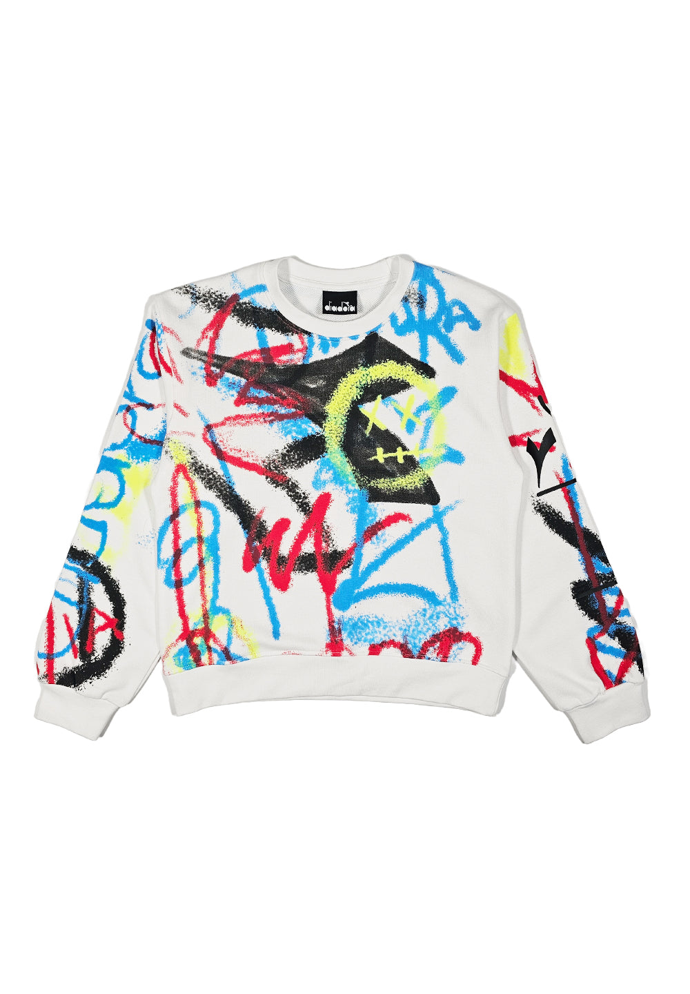 Sudadera de cuello redondo blanca para niño