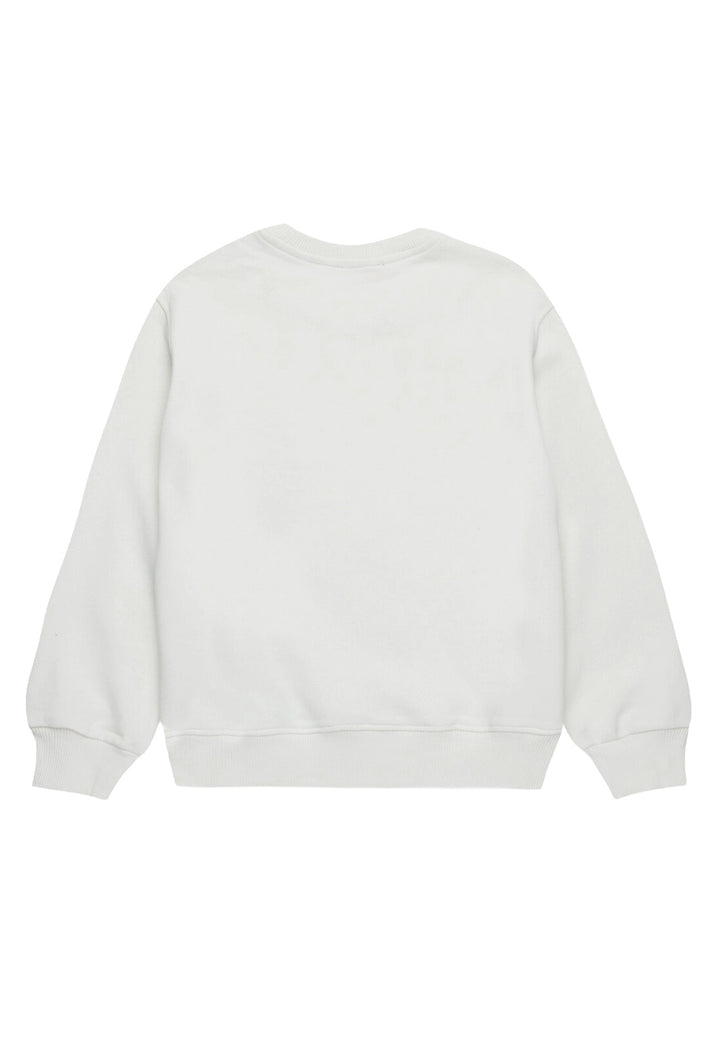 Sweat-shirt blanc à col rond pour enfant