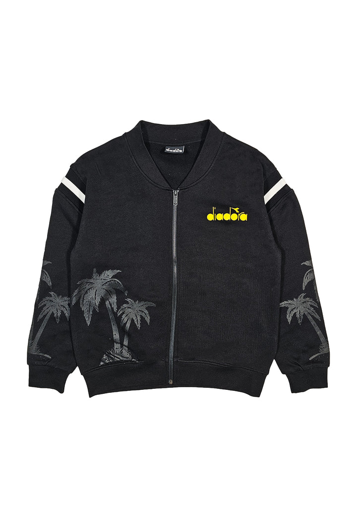 Felpa zip nera per bambino - Primamoda kids