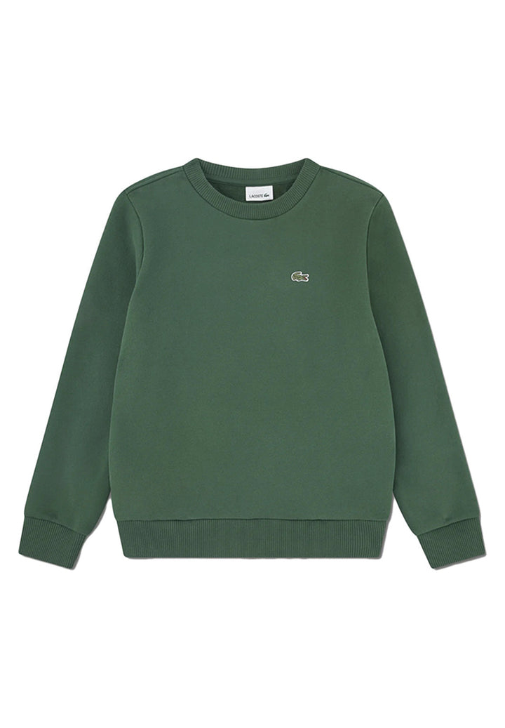 Sudadera de cuello redondo verde para niño