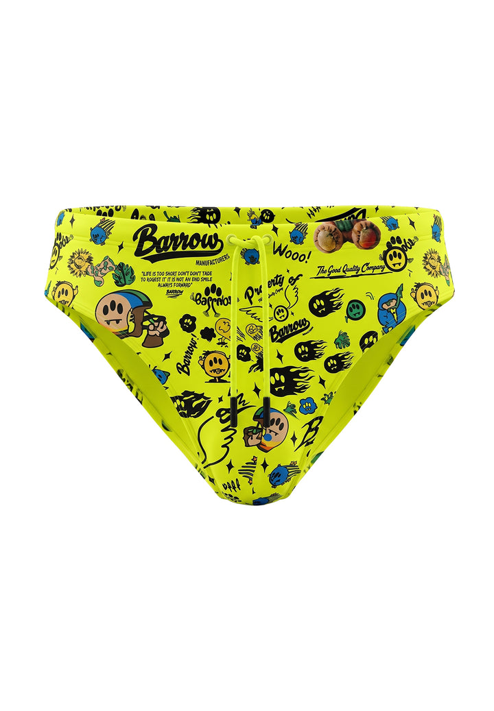 Neongelber Slip-Badeanzug für Jungen