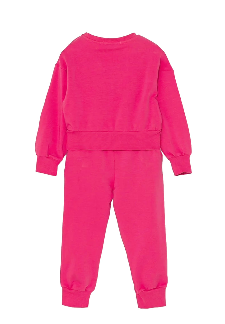 Fuchsia sweatshirt set for girl