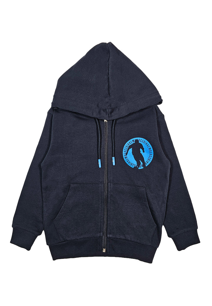 Sudadera con cremallera azul para niño
