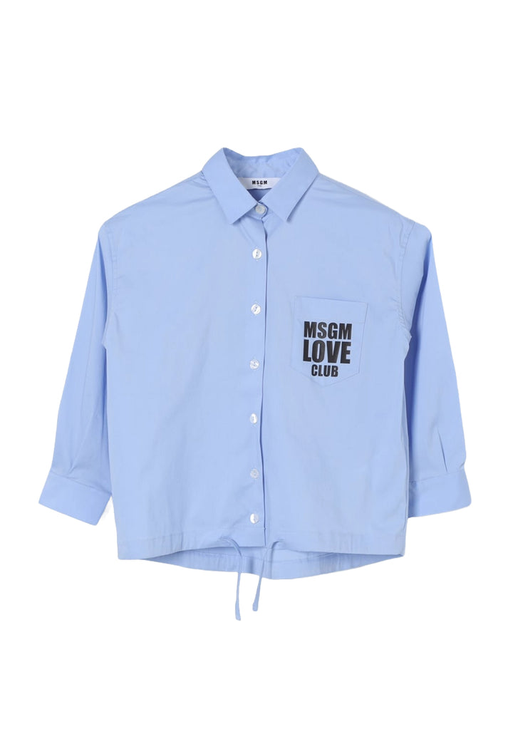 Camisa celeste para niña