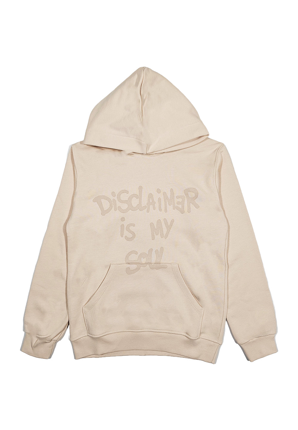 Beige hooded sweatshirt for kids