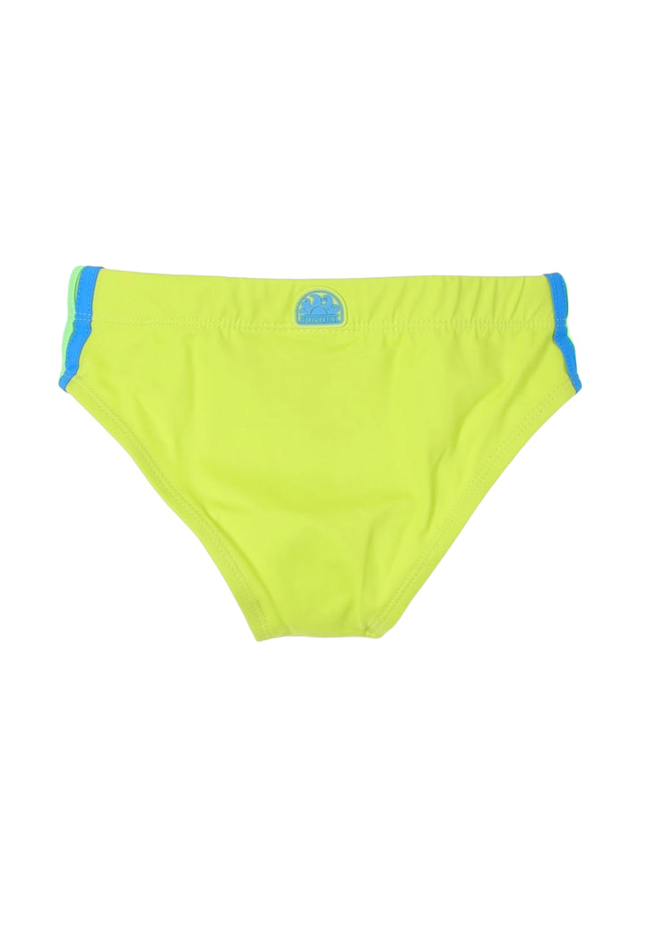 Bañador tipo slip amarillo flúor para niño