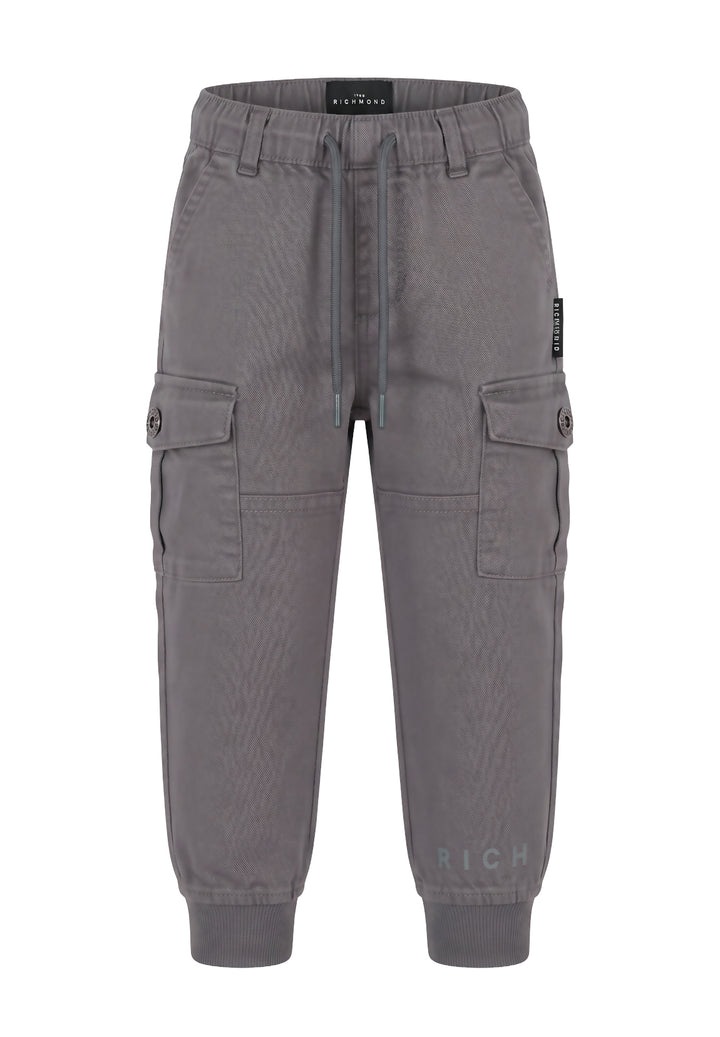 Gray cargo pants for newborn