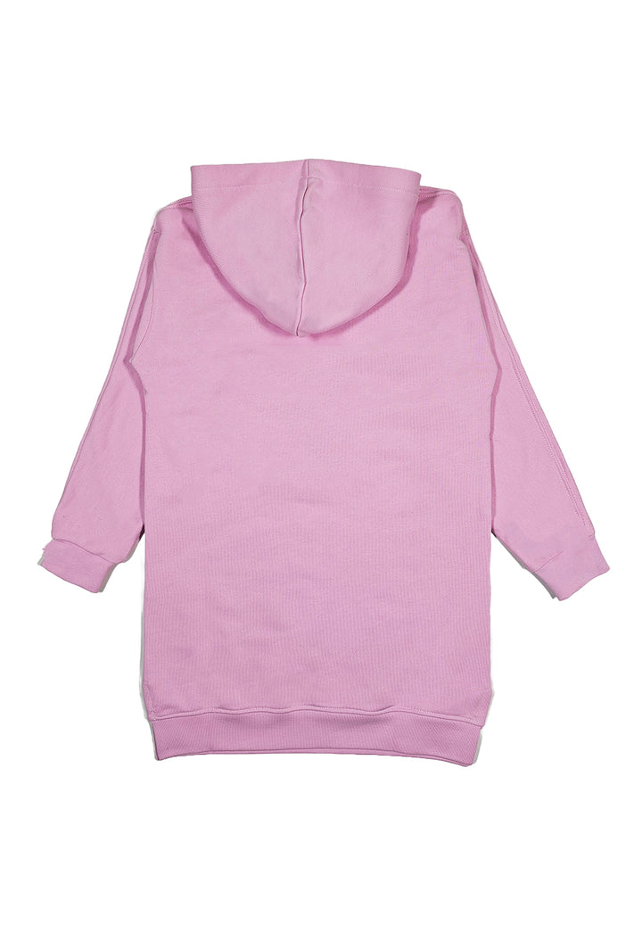 Pink sweatshirt dress for baby girl