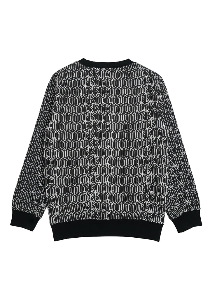 Black crewneck sweatshirt for kids