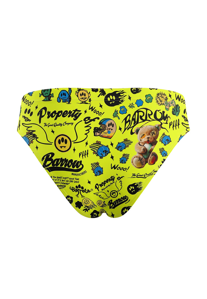 Neongelber Slip-Badeanzug für Jungen