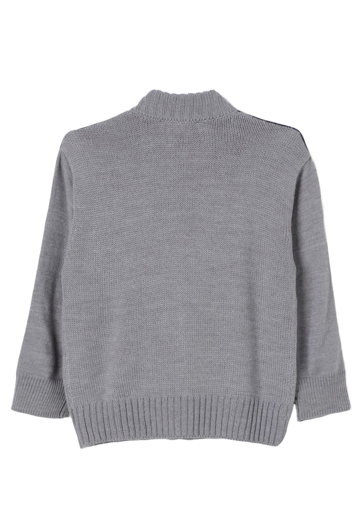 Cárdigan con cremallera gris para niño