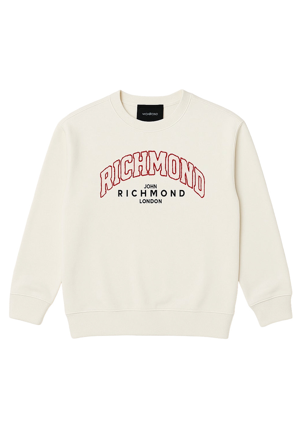 Weißes Sweatshirt mit Rundhalsausschnitt für Jungen
