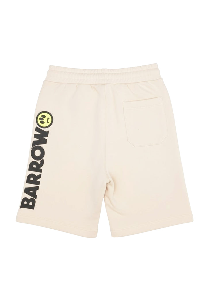 Cream sweatshirt shorts for boys