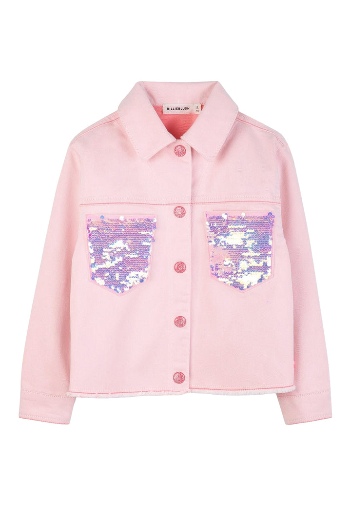 Chaqueta vaquera rosa para niña