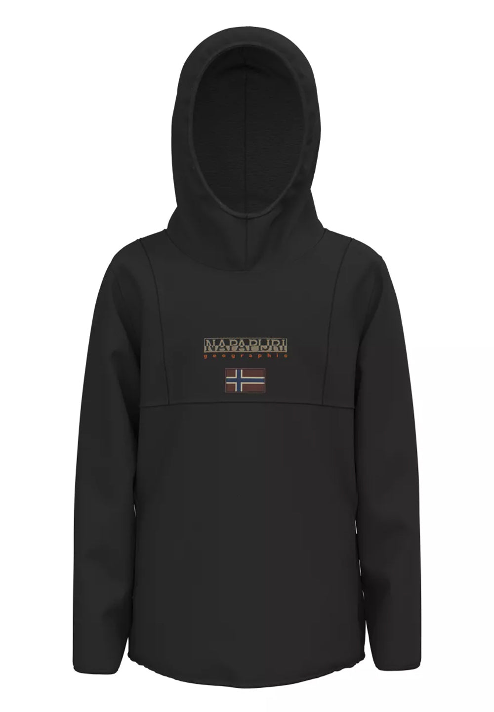 Sweat à capuche en polaire noir pour enfants