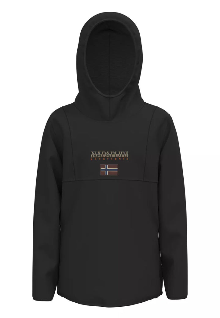 Sweat à capuche en polaire noir pour enfants