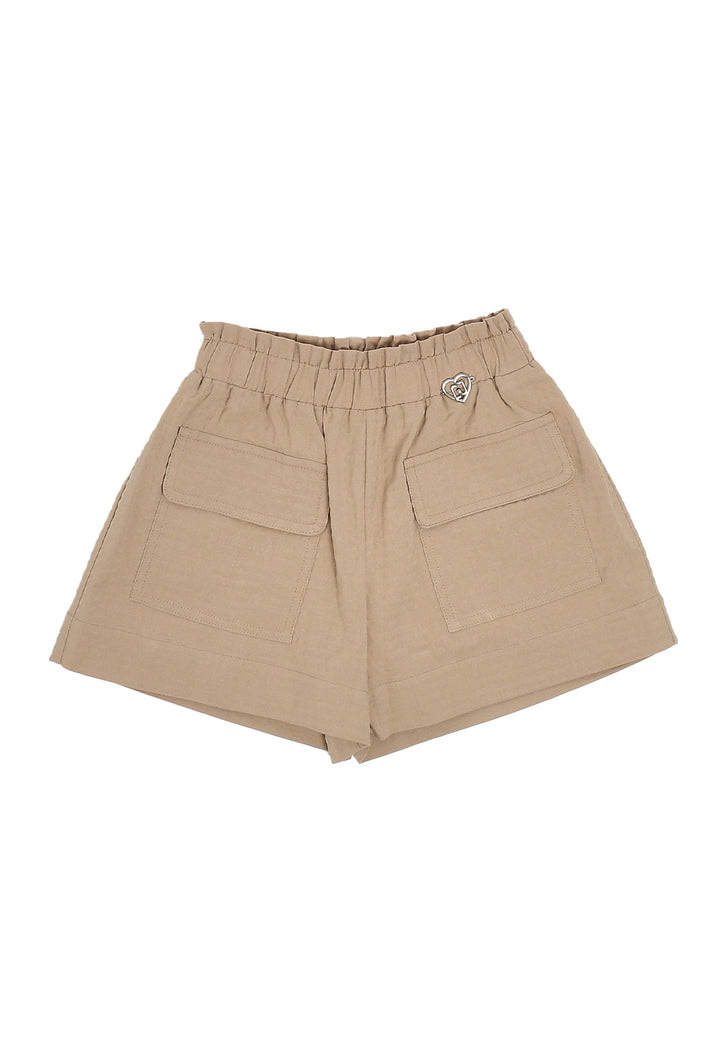 Short beige pour bébé fille