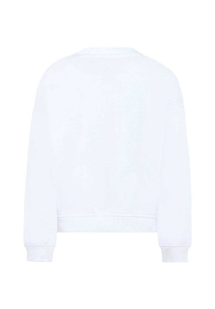 Weißes Sweatshirt mit Rundhalsausschnitt für Kinder