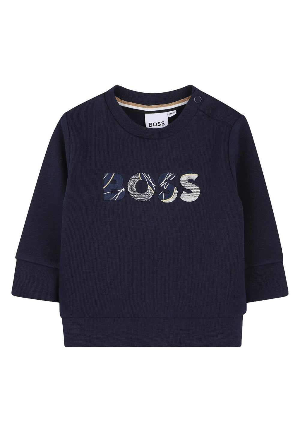 Marineblaues Rundhals-Sweatshirt für Neugeborene