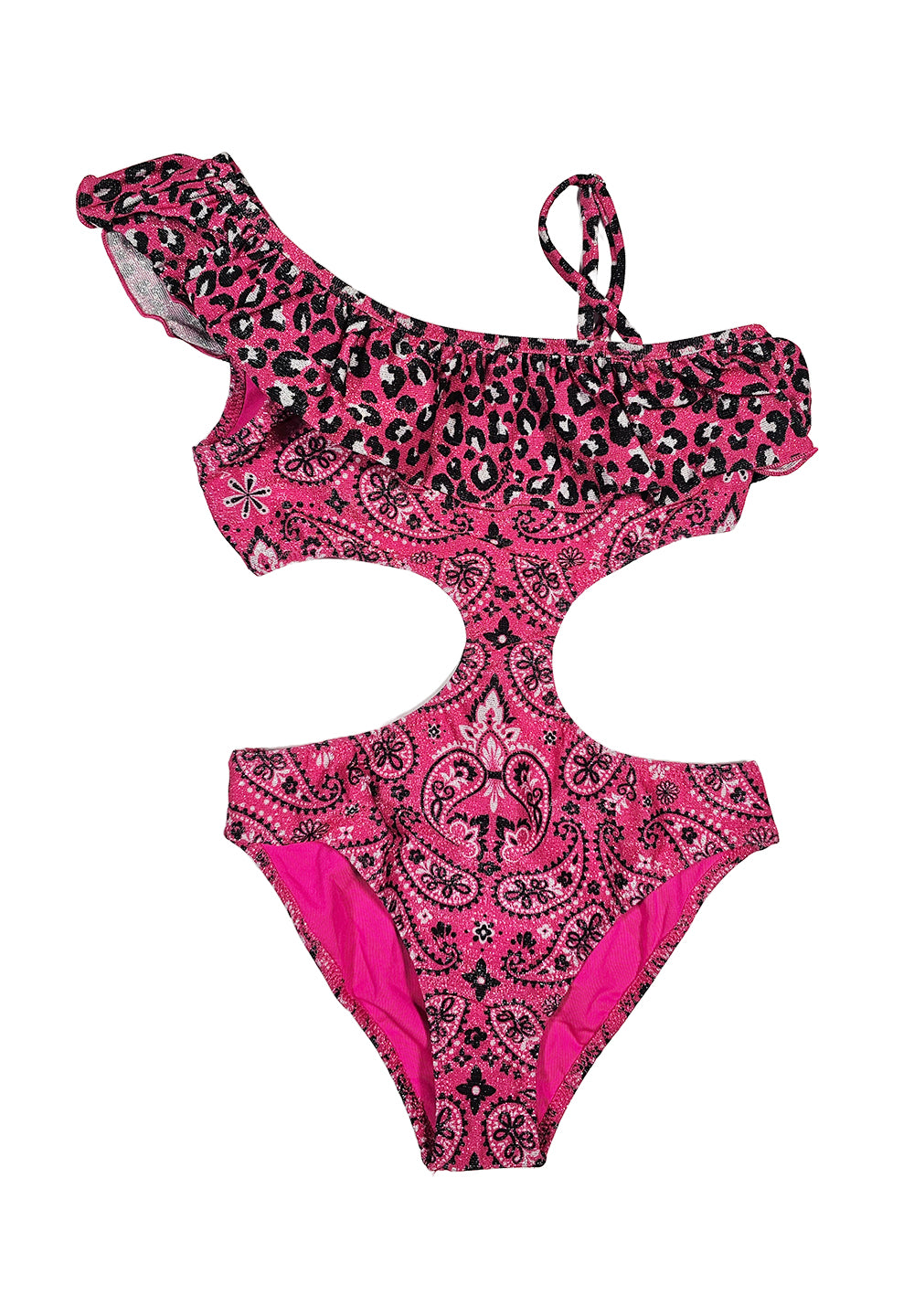 Costume monokini fuxia per bambina - Primamoda kids