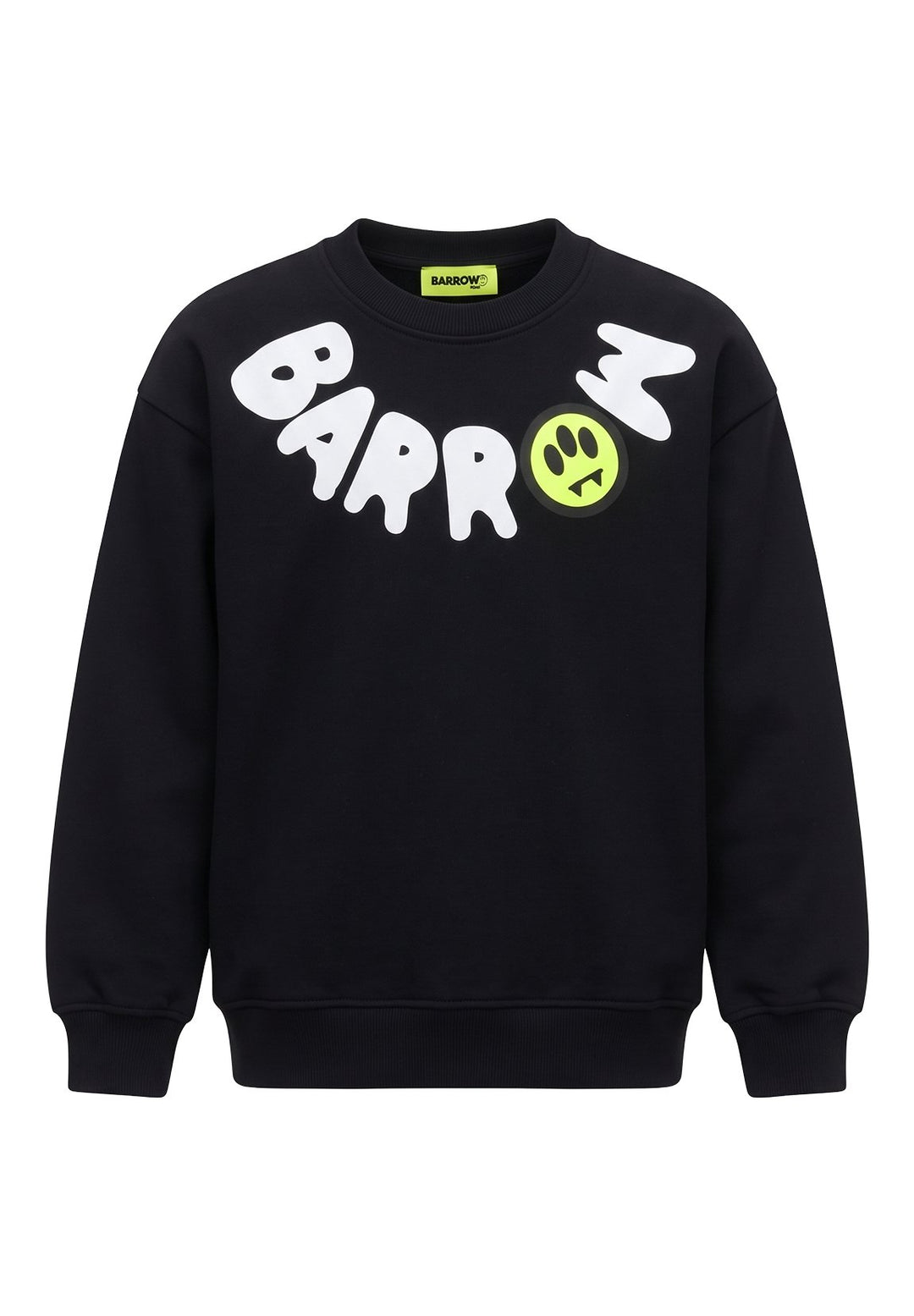 Felpa girocollo nera unisex