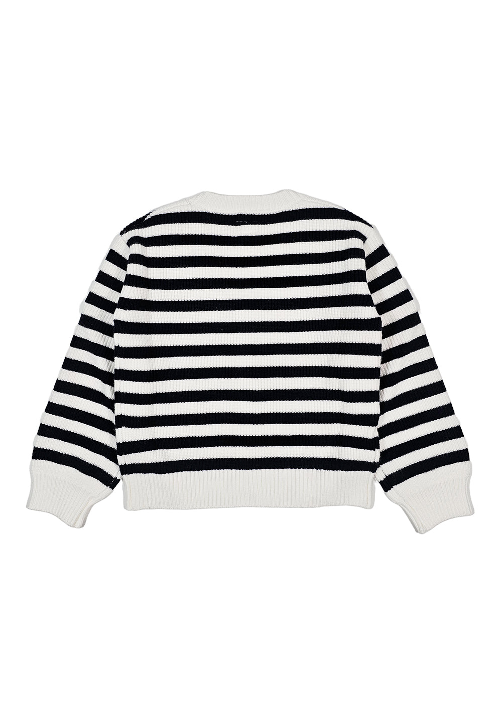 Cárdigan blanco y azul para niña