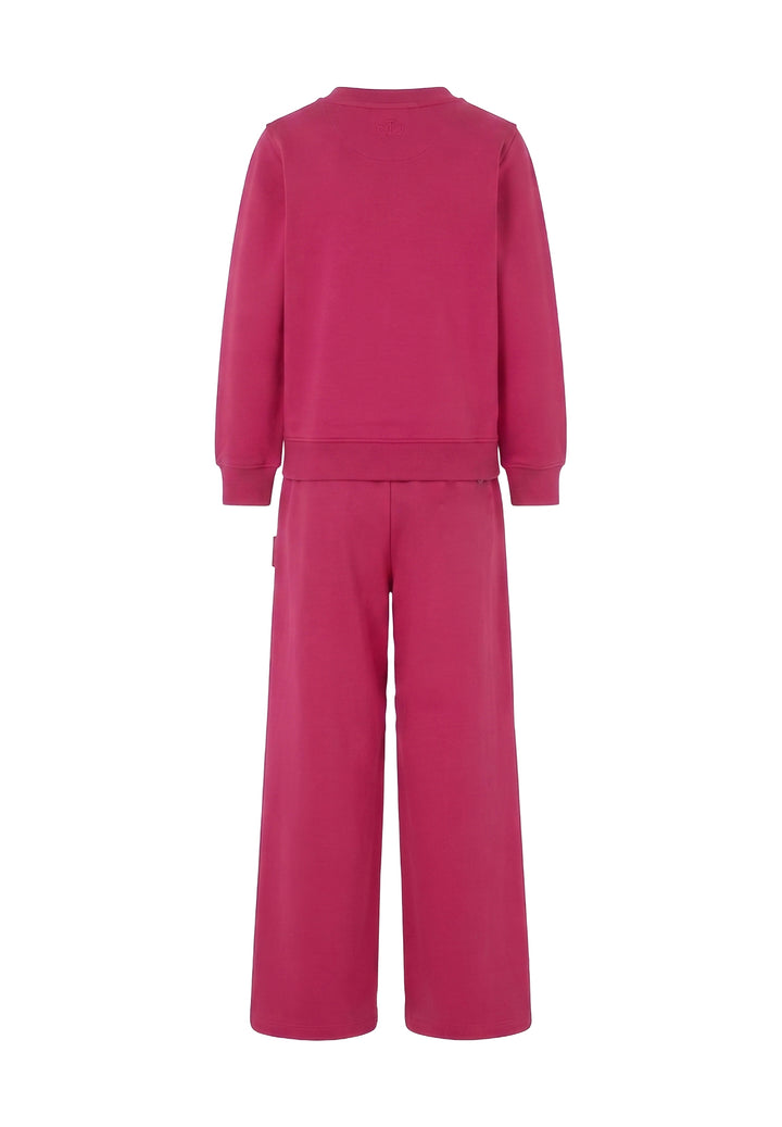 Fuchsiafarbenes Sweatshirt-Set für Mädchen