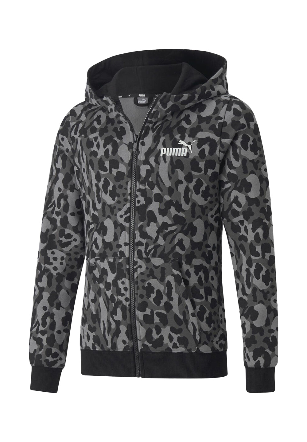 Black zip-up hoodie for kids