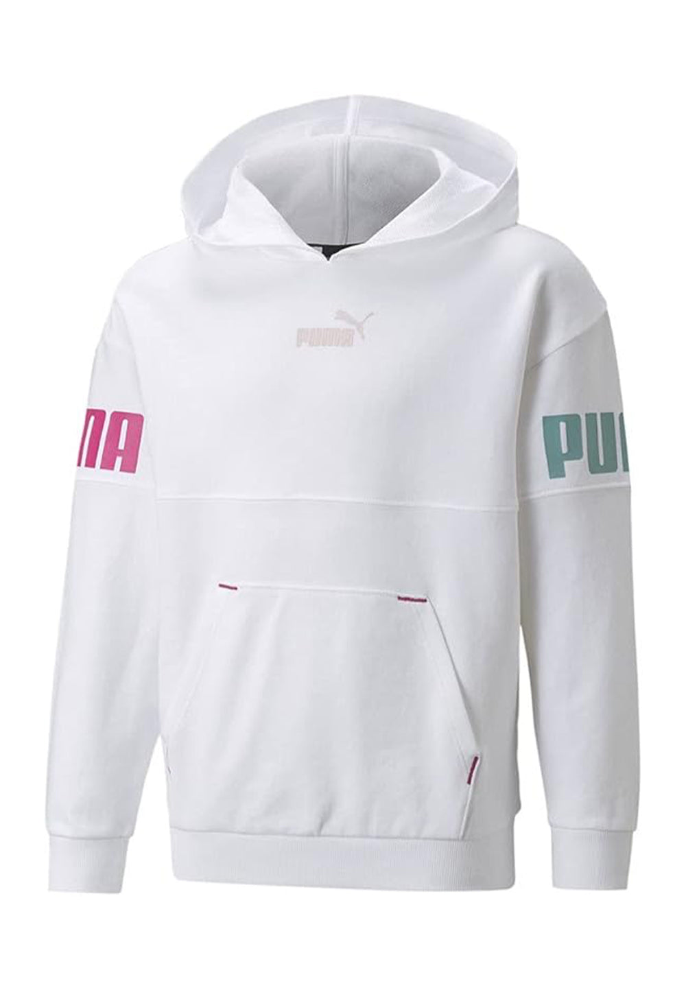 Sweat à capuche blanc pour fille