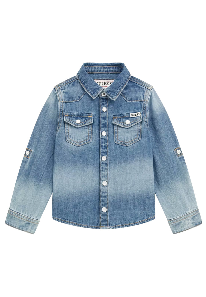 Chemise en jean bleu pour nouveau-nés